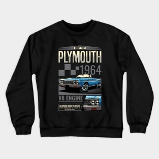 1964 Plymouth Sport Fury Muscle Car Crewneck Sweatshirt
